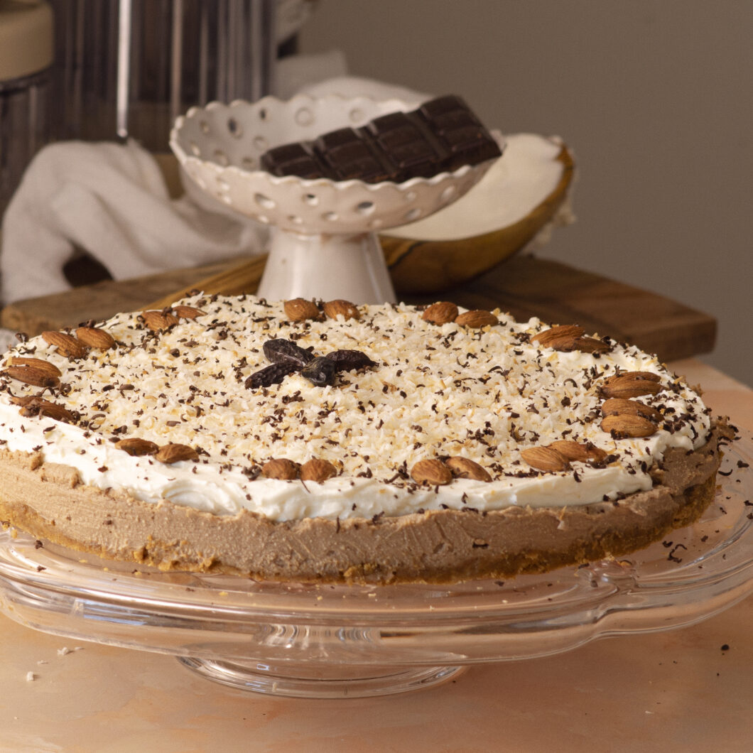 No-Bake Coffee Cheesecake (with Double Chocolate)